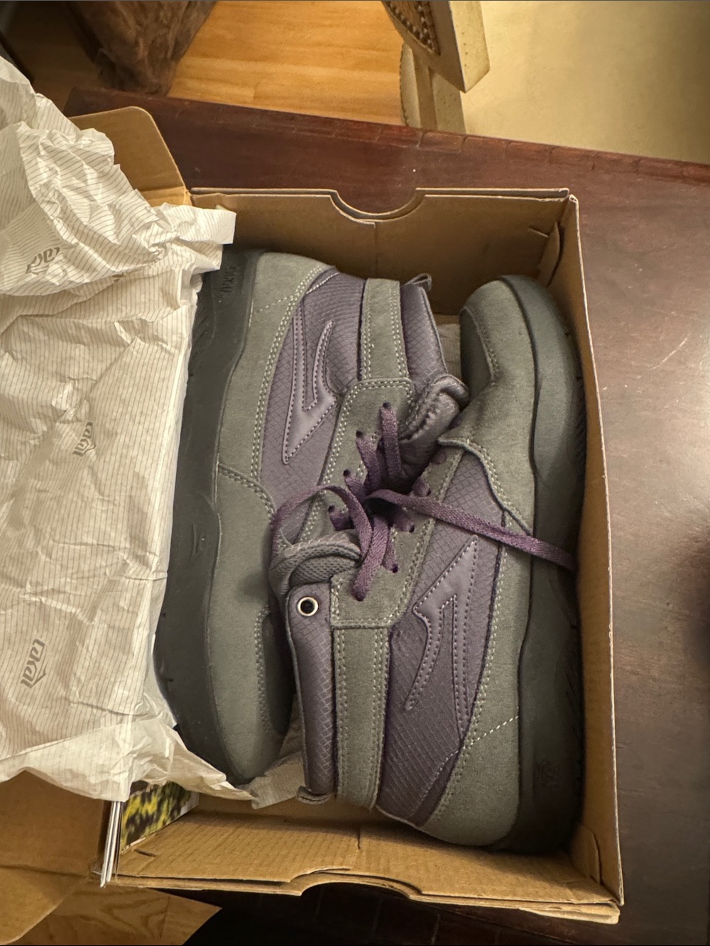 Men’s  Purple and Gray High-Top Sneakers